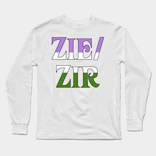 Genderqueer Zie/Zir Long Sleeve T-Shirt